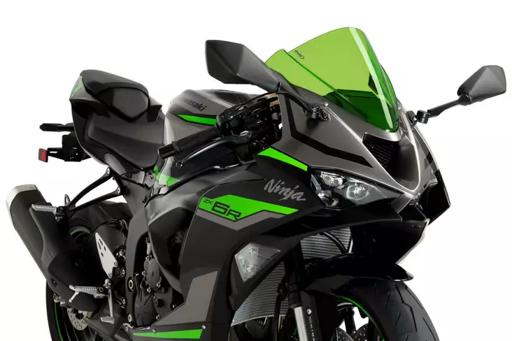 Puig Z-Racing Screen Kawasaki Zx-6R 24' C/Green - Moottoripyörän tuulisuojat - D501822 - 1