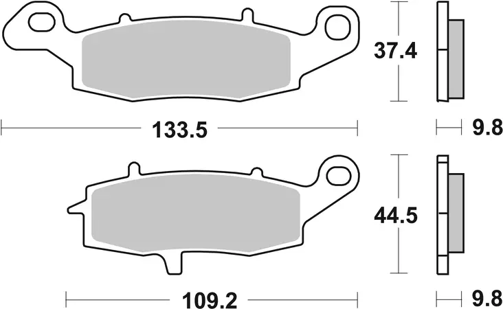 Sbs Jarrupalat Ceramic - Moottoripyörän jarrupalat - D221052 - 1