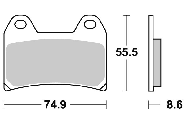 Sbs Jarrupalat Sintered - Moottoripyörän jarrupalat - D2742 - 1