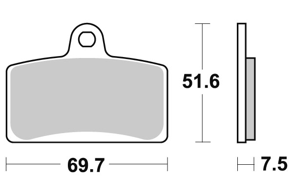 Sbs Jarrupalat Sintered - Moottoripyörän jarrupalat - D57252 - 1