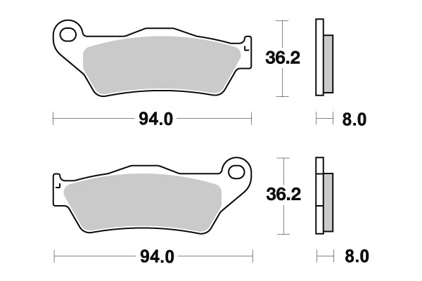Sbs Jarrupalat Sintered Taakse - Moottoripyörän jarrupalat - D2692 - 1