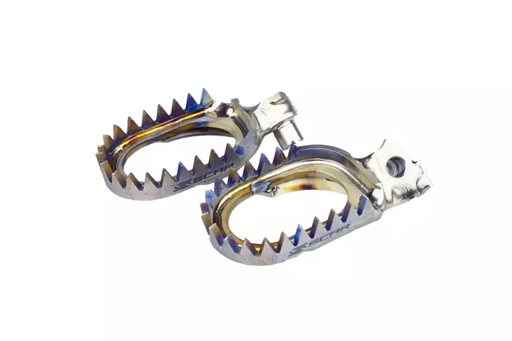 Scar Titanium Footpegs Anti Mud - Yamaha - Moottoripyörän jalkatapit - D399362 - 1