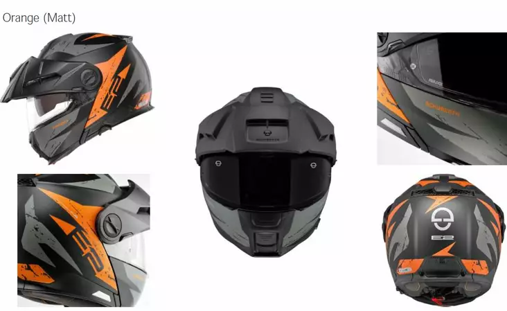 Schuberth Kypärä E2 Explorer Matta Oranssi - Avattavat kypärät - D456242 - 1