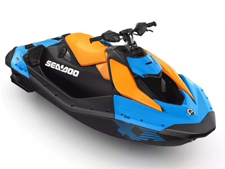 Sea-Doo 27 Spark X Trixx 110 For 1 iDF Gulfstream Blue / Orange Crush - Sea-Doo vesijetti 2027 mallisto - 147002 - 1