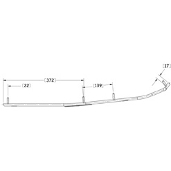 Sno-X Defender Ohjausrauta pari - Moottorikelkan ohjausraudat - D10802 - 1