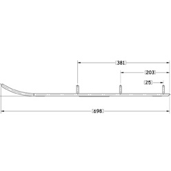 Sno-X Ripper Four Ohjausrauta pari 4" Kovametalli - Moottorikelkan ohjausraudat - D10832 - 1