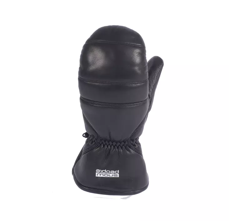 Snowpeople Nahkakinnas musta - Kelkkahanskat - D225792 - 1