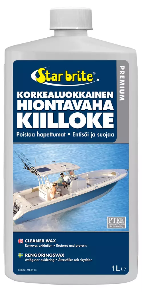 Star brite Korkealuokkainen hiontavaha/kiilloke PTEF 1L - Veneen Vahat & kiillokkeet - D259532 - 1