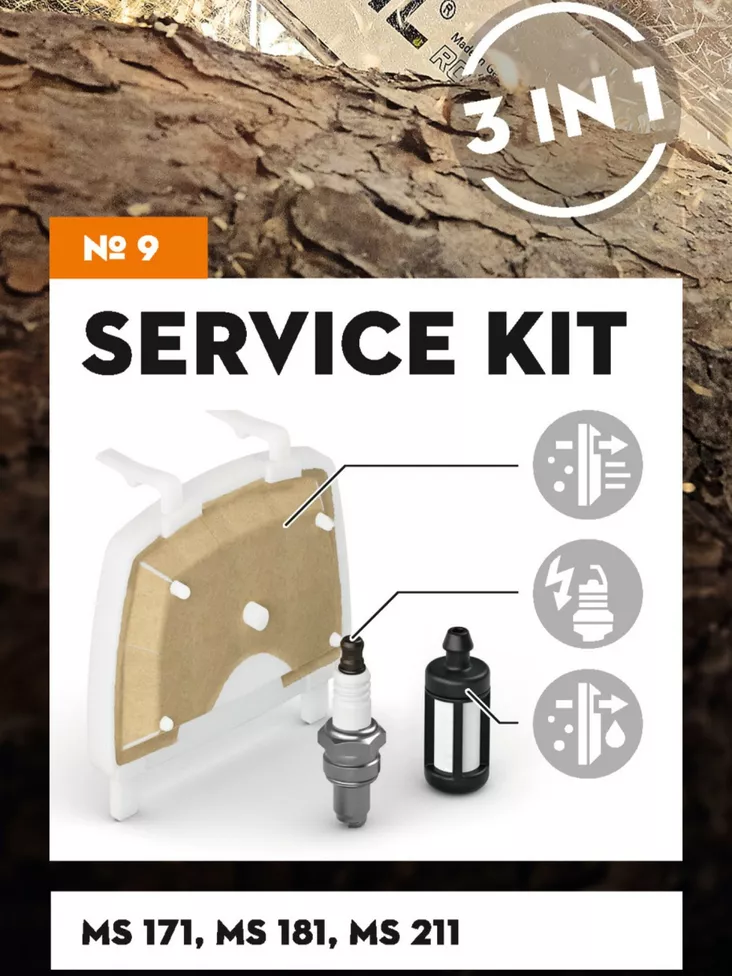STIHL MOOTTORISAHAN HUOLTOSARJA (MS171, MS181, MS211) - Stihl Terälaitteet & tarvikkeet - 117842 - 1
