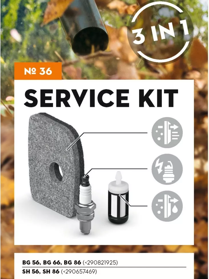 STIHL PUHALTIMEN HUOLTOSARJA (BG 56, 86 SH 56, 86) - Stihl Puhaltimet & imusilppurit - 123332 - 1