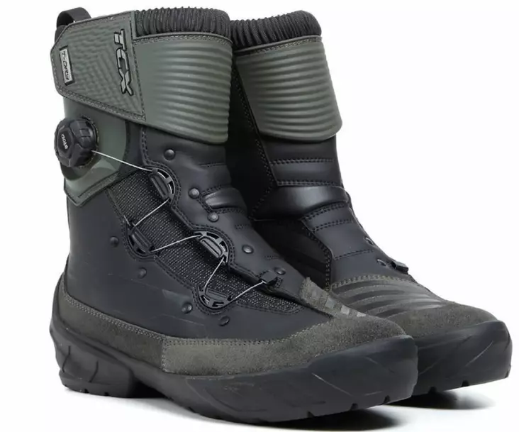 TCX Ajosaapas Infinity 3 Mid WP Musta/Vihreä - Moottoripyöräsaappaat - D415792 - 1