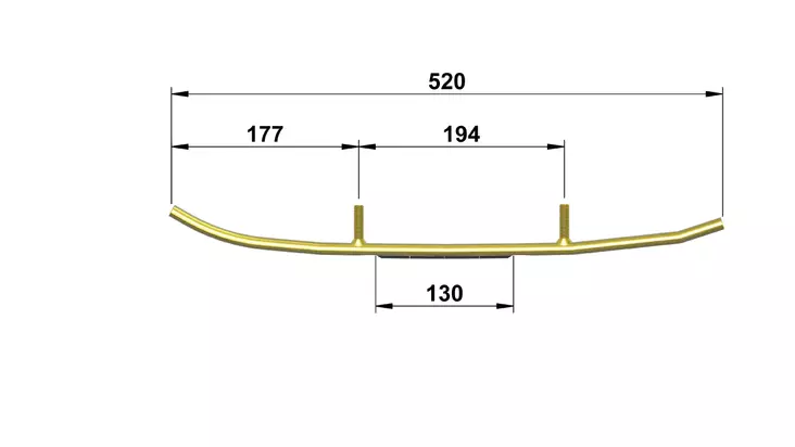 TOTALTEK LY-07N OHJARIRAUTAPARI CTRL, ADJ - Moottorikelkan ohjausraudat - 68052 - 1