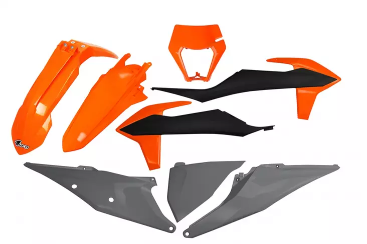 UFO Muovisarja 6-osainen original 2021 999X KTM EXC/EXC-F 125-500 20- - Moottoripyörän muovisarjat - D433882 - 1