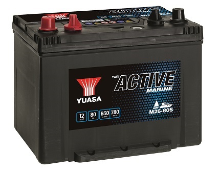Yuasa M26-80S Active Marine Battery 12V 80Ah 600A (18) - Akut - D474412 - 1