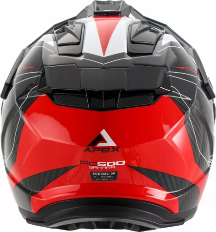 APEX Kypärä AC500 Carbon Sahara valkoinen/punainen/sininen kiiltävä - Adventure-kypärät - D508053 - 2