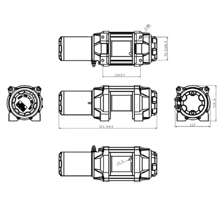Bronco Vinssi HDQS 2500 Kauko ohjattava - Mönkijän vinssit - D512343 - 1