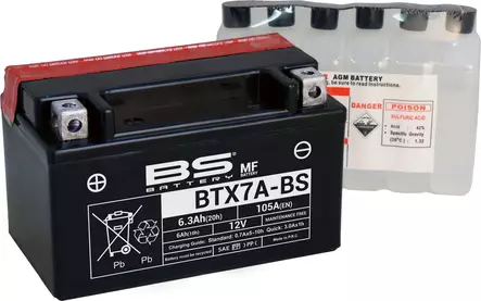 BS Battery BTX7A-BS MF (cp) Maintenance Free - Akut - D262583 - 1