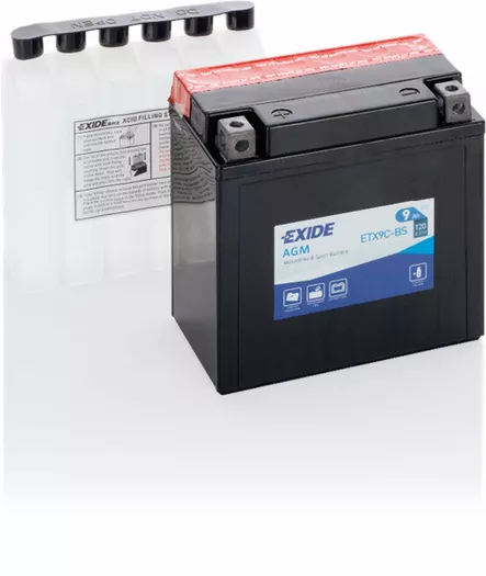 Exide akku ETX9C-BS sis.happopatruunan - Akut - D548163 - 1