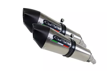 GPR Aprilia Dorsoduro 750 2008/16 Pair Racing slip-on exhaust Gpe Ann. Titaium - Moottoripyörän äänenvaimentimet - D422423 - 1