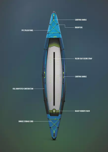 JOBE Tasman Inflatable Kayak - Kajakit - D494203 - 2