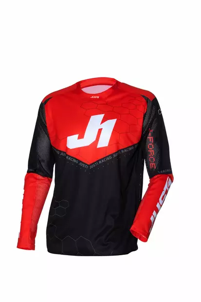 Just1 Paita J-Force Hexa Punainen/Musta/Valkoinen - Motocross paidat MX - D444943 - 1
