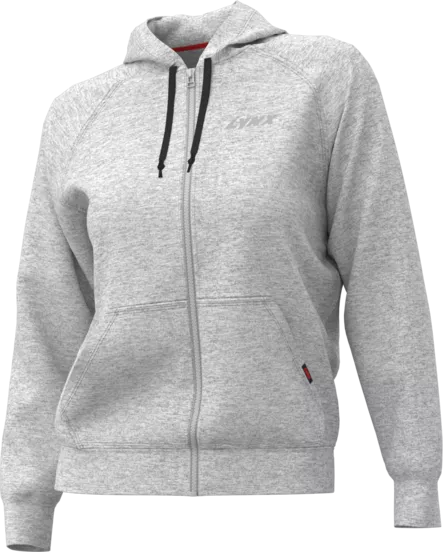 LYNX SIGNATURE ZIP-UP HOODIE NAISTEN HEATHER GREY - Lynx Vapaa-aika - 131163 - 1