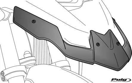 Puig Beak Extender For Yamaha Tenere 700 19'- C/Matt Bl - Moottoripyörän katteet & tuulenohjaimet - D390043 - 1
