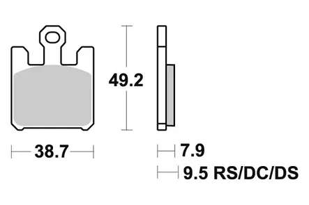 Sbs Jarrupalat Dual Carbon - Moottoripyörän jarrupalat - D23453 - 1