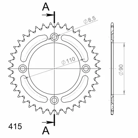 Supersprox Alu Takaratas KTM SX50 14- Oranssi 38 - Moottoripyörän takarattaat - D262903 - 2