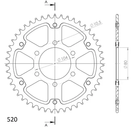 Supersprox Stealth Takaratas Kulta - Moottoripyörän takarattaat - D294023 - 2