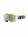 Alpinestars Ajolasit Vision 8 WORDMARK Valkoinen/Keltainen Fluo Hopea peili - Offroad ajolasit - D500283 - 1