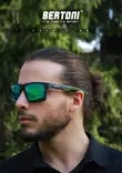 Bertoni Eyewear FULVIO 04 black/green - Moottoripyörä Ajolasit Onroad - D458033 - 3