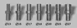 Bike-Lift 7 pins kit 13/15/17/18/20/23/27mm For FS-11 - Varikkopukit - D131463 - 1