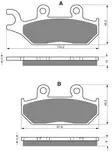 GOLDFREN Jarrupalat 033 Ceramic carbon AD - Moottoripyörän jarrupalat - D227883 - 1