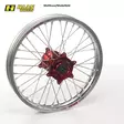Haan wheel CRF250/450 95- 21-1,60 RED HUB/SILVER RIM/BLACK SPO/BLACK NIP - Moottoripyörän täydelliset vanteet - D254503 - 1
