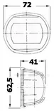 Kulkuvalo Compact 12 RST - punainen - Veneen Kulkuvalot - D123503 - 2