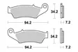 Sbs Jarrupalat Carbon Silver - Moottoripyörän jarrupalat - D220863 - 1