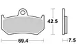 Sbs Jarrupalat Ceramic - Moottoripyörän jarrupalat - D220923 - 1