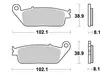 Sbs Jarrupalat Sintered - Moottoripyörän jarrupalat - D2633 - 1