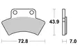 Sbs Jarrupalat Sintered Atv - Moottoripyörän jarrupalat - D53173 - 2