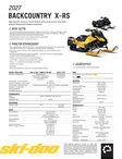 Ski-Doo 27 Backcountry X-RS 146 850 E-Tec Turbo R with WIS Shot 10,25" 51mm Circ - Ski-Doo moottorikelkka 2027 -mallisto - 144423 - 3