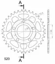 Supersprox / JT Teräs takaratas 604.40 - Moottoripyörän takarattaat - D26763 - 2