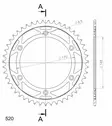 Supersprox / JT Teräs takaratas 828.42 - Moottoripyörän takarattaat - D26803 - 2