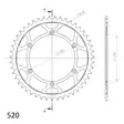 Supersprox Teräs takaratas 460.51 - Moottoripyörän takarattaat - D32533 - 2