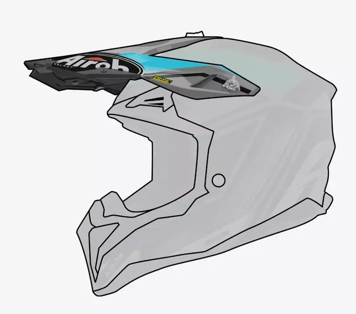 Airoh Aviator 3 Lippa League sininen - Offroad kypärien lipat - D504253 - 1