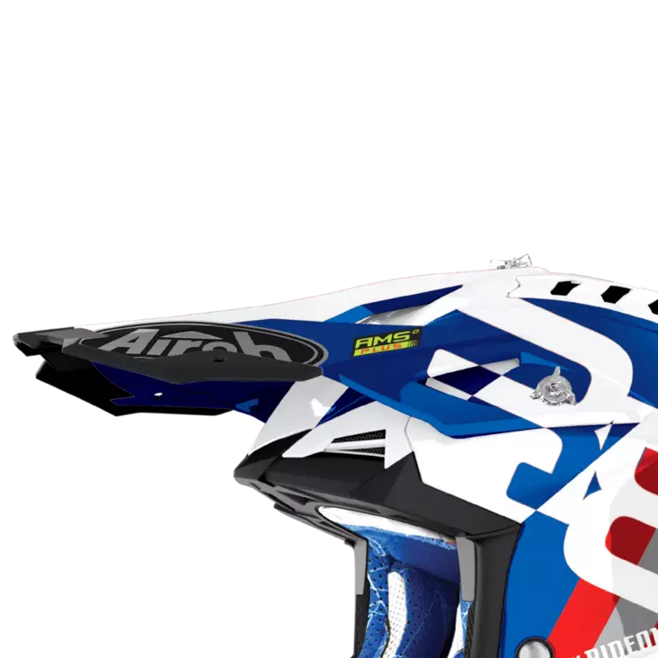 Airoh Aviator 3 Lippa Rainbow sininen/punainen - Offroad kypärien lipat - D388553 - 1