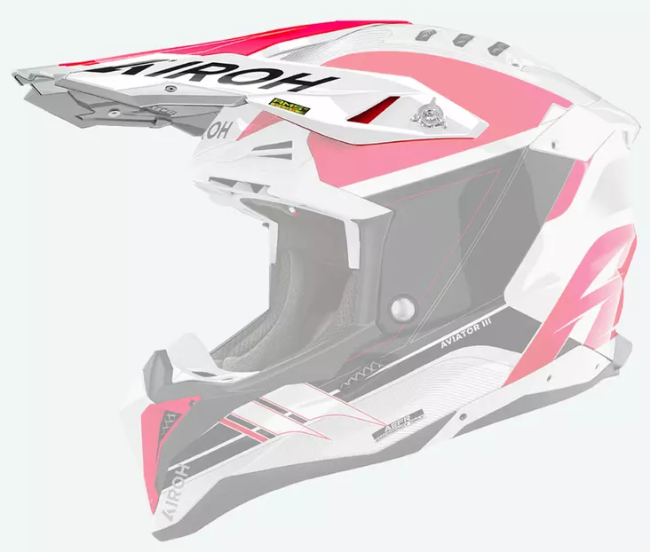 Airoh Aviator 3 Peak Saber Red Gloss - Offroad kypärien lipat - D499103 - 1