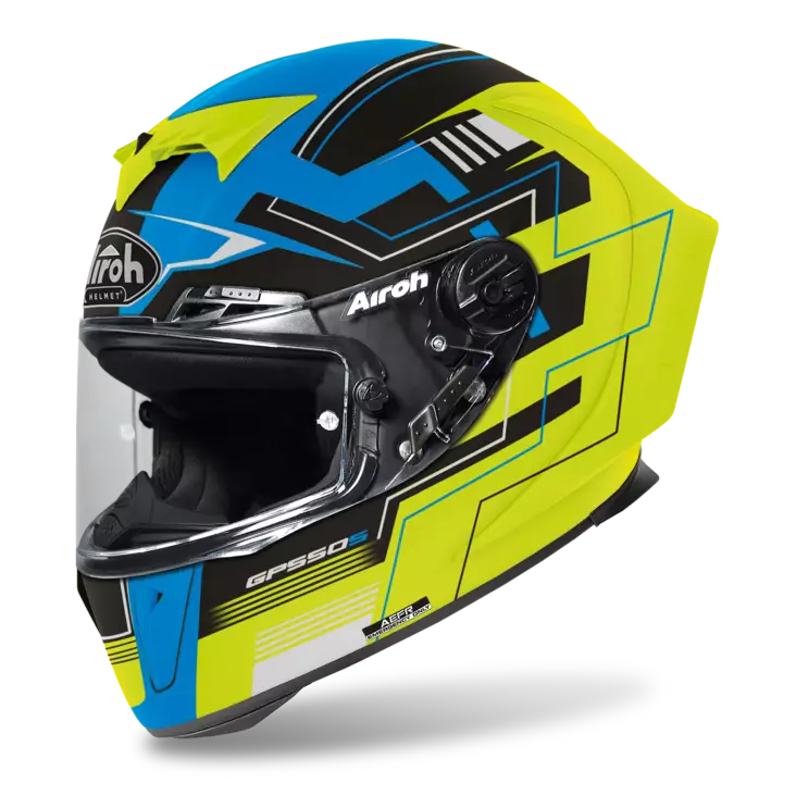 Airoh GP 550 S Challenge sininen/keltainen matta - Umpikypärät - D413843 - 1