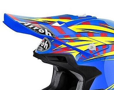 Airoh Terminator 2.1 Lippa lighting sininen kiiltävä - Offroad kypärien lipat - D188233 - 1