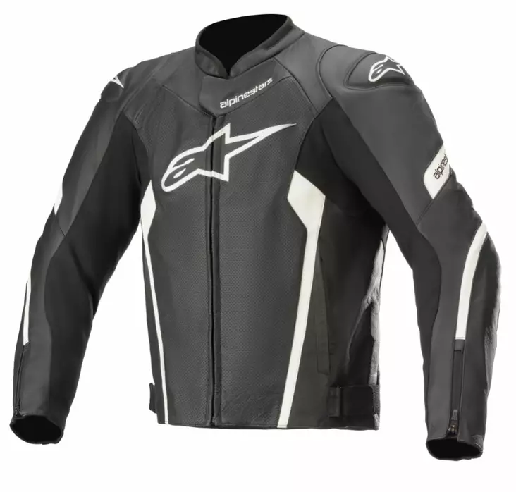 Alpinestars Nahkatakki Faster AirFlow v2 Musta/Valkoinen - Moottoripyöränahkatakit & -liivit - D372483 - 1